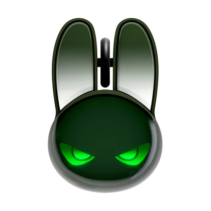 MOFII M6C Evil Rabbit Dual-mode Mouse, Black Cool Rabbit Shape, RGB Ambient Light, Silent Rechargeable, Multi-device Compatible