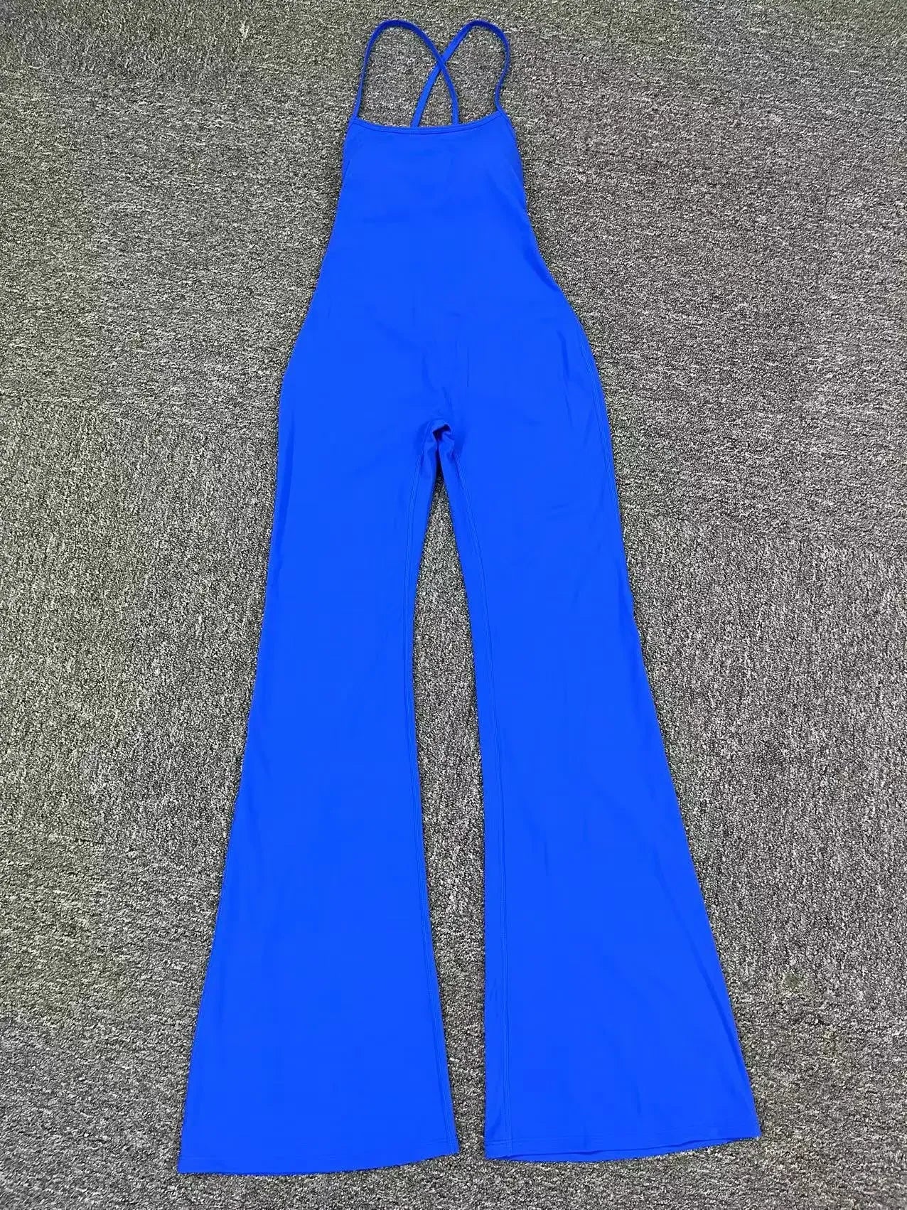 Sports Overalls for Women Sportswear Flared Jumpsuit Woman Padding Jumpsuits Gym Combinaison Femme Coffee Gray Navy Blue Red