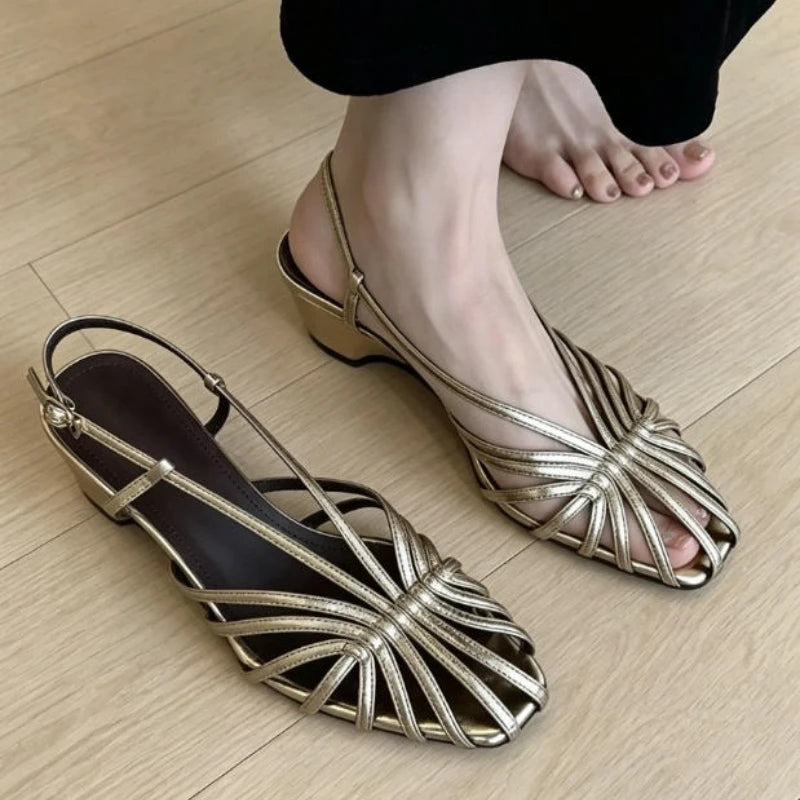 Mid Heels Womens Sandals Designer Heels Shoes Elegant Heeled Slippers Party Luxury Slides Slingback Trend Comfort Mujer Zapatos
