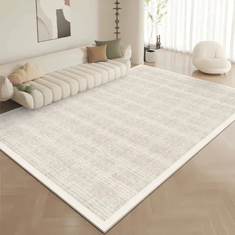 VIKAMA Nordic Style Living Room Carpet Soft Non-Slip Dirt Resistant Mat for Sofa End Table Bedroom Cloakroom Home Decor