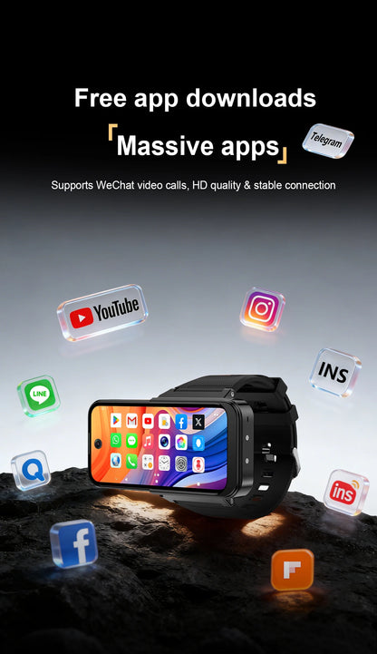 3.97 Inches Android 12.0 Mini Smart Watch Phone 8GB RAM 256GB ROM Dual SIM Standby Play Store 4G Little Smart Watch Phone