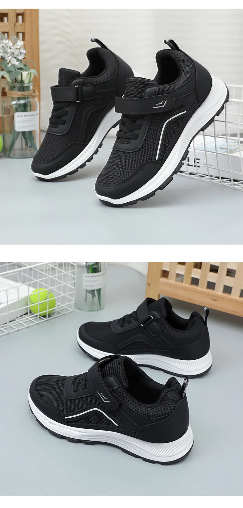 Women's Autumn New Shoes Breathable and Comfortable Walking Shoes Winter Sneakers Women Velcro Sneakers  Casual Shoes