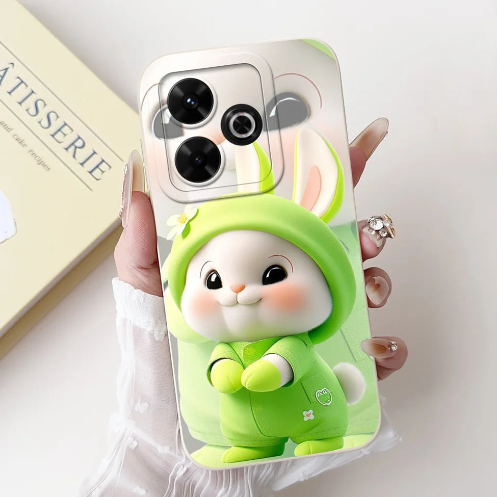 Casing For Redmi 13 Case 13 5G Cute Cat Fashion Luxury Flowers Silicone Shockproof Back Cover For Redmi 13 5G Phone Case Bumper