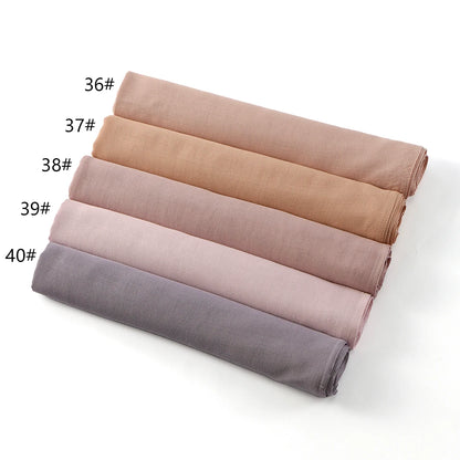 New Cotton Rayon Modal Hijab Scarf Women Big Size Muslim Headscarf Wraps Shawl Femme Musulman Headband Islamic Turban 185*75CM
