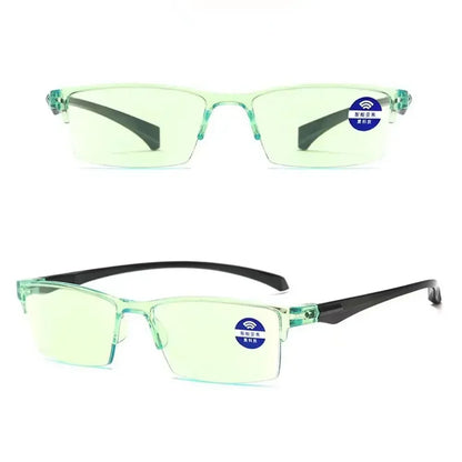 Smart Automatic Zoom Reading Glasses Anti Blue Ray Eyeglasses Autofocus Power Half-Rim Near Far Computer Glasses