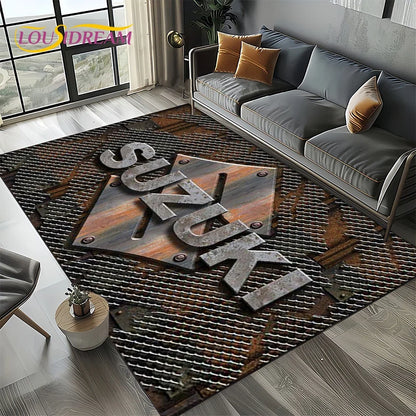 2025 Racing Car S-SUZUKI Logo Motorcycle Carpet Rug for Bedroom Living Room Home Sofa Decoration,kids Play Decor Floor Mat Gift