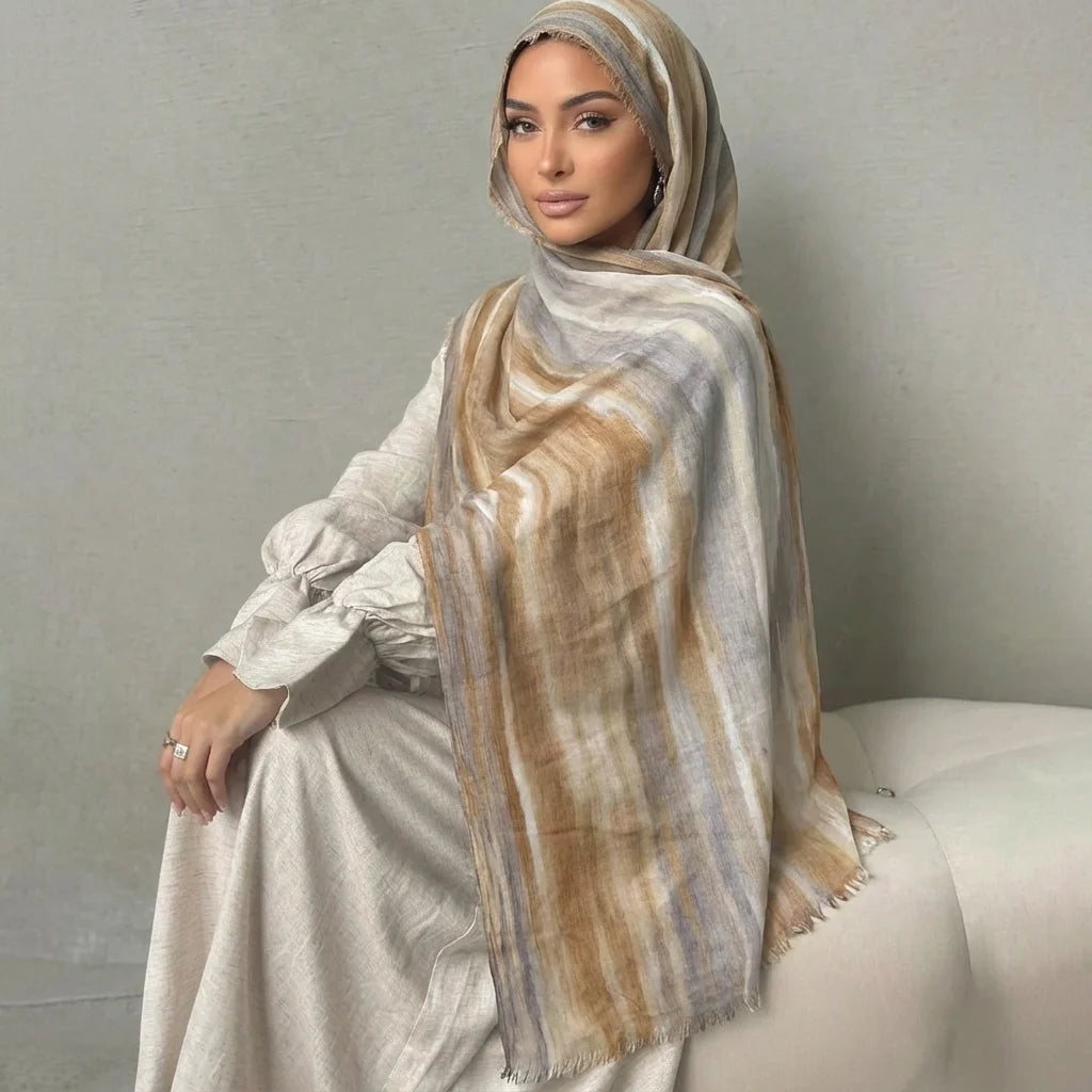 Women Big Size Plain Solid Cotton Rayon Crease Hijab Scarf Lady High Quality Wraps and Shawls Musulman Headband Islamic Turban