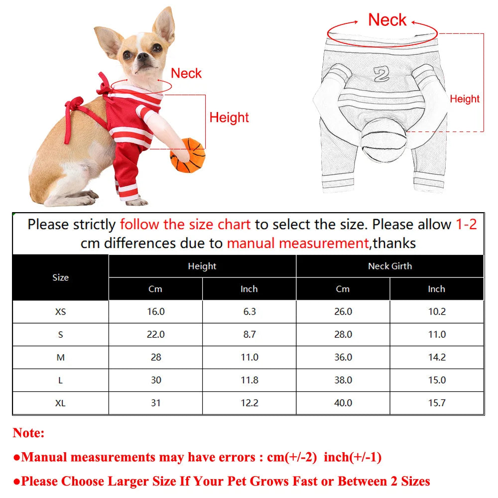 Halloween Dog Basketball Costume Funny Breathable Puppy Sport Outfits Cosplay Clothes For Small Medium Dogs Cats French Bulldog