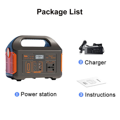 500W 460Wh Portable Solar Power Station Emergency Power LED Display Outdoor Power Supply LifePO4 Battery Power Bank for Camping Fishing