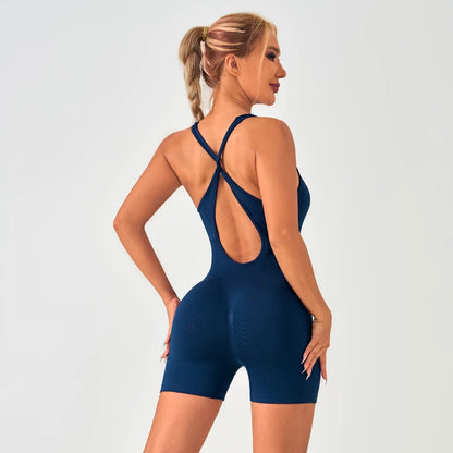Summer Bodysuit Sportswear Woman Gym Sexy Bodysuit for Fitness Party Shorts Jumpsuits Overalls Women's Yoga Combi-pants Rompers