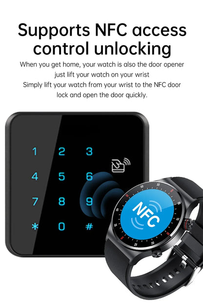 GPS ECG+PPG Bluetooth Call Smart Watch Men 2025 Sports Bracelet NFC Waterproof Custom Watch Face Men SmartWatch For IOS Android