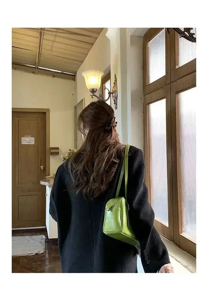 2026 Luxury Designer Handbags Pure Color Causal Bag Big Capacity Pillow Underarm Bag Green Commuter Shoulder Bags for Women