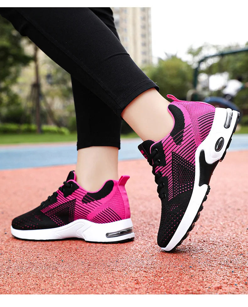 Women Platform Casual Sneakers Shoes Mesh Breathable Running Shoes Chunky Summer Sports Tenis Shoes 2025 Luxury Vulcanize Shoes