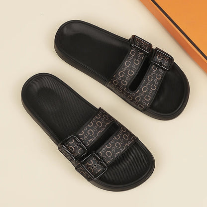 Men's Genuine Leather Sandals Comfortable Man Sandal House Slippers Man Summer Shoes Sale Genuine Mens Slipper Flip Flop Slides