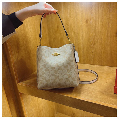 Advanced Women's Bag 2026 New Fashion Luxury Retro Large Capacity Bucket Bag Versatile Single Shoulder Crossbody Bag Trend