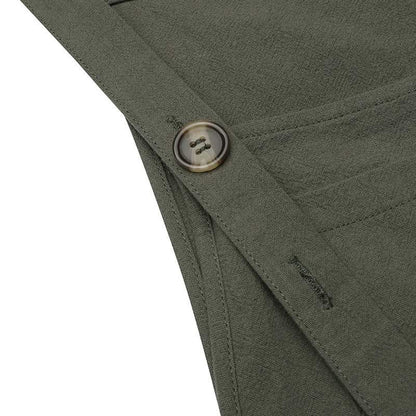 New Women Cotton and Hemp Loose Button Casual Backband Pants  Square Neck Sleeveless Shorts jumpsuit White/Black/Military Green
