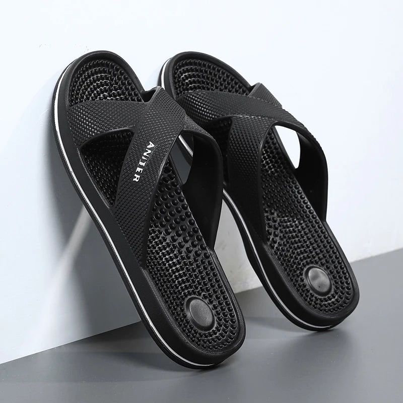 Men's Shoes Straps Comfy Open Toe Breathable Slippers Light Non Slip Durable Soft Sole Slides for Men Outdoor Activities Sandals