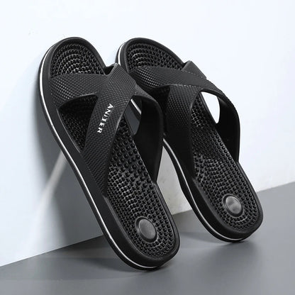 Men's Shoes Straps Comfy Open Toe Breathable Slippers Light Non Slip Durable Soft Sole Slides for Men Outdoor Activities Sandals