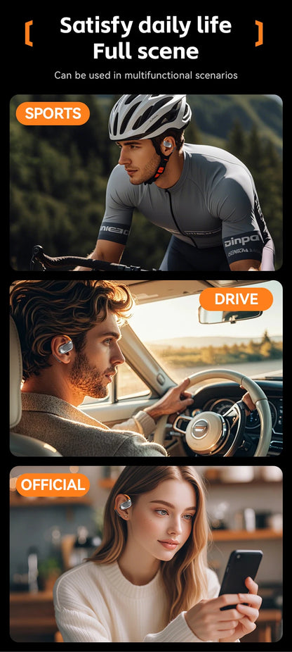 Tecsire OWS Bluetooth Earphones Earhook Wireless Earbuds Hifi Stereo Headset ENC Mic for Sports Audio Book