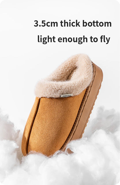 Women Fluffy Slippers for Autumn Winter Indoor EVA Thick Sole Anti-Slip Warm Unisex House Shoes