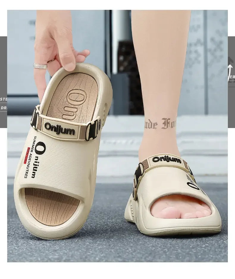 Male Flip Flops Massage Slippers Indoor Beach Clogs Outdoor Comfortable Sandals Soft Slides Men Casual Shoes Women Home Slippers