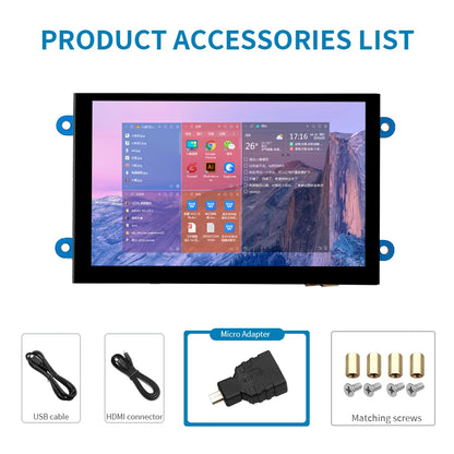 5 inch Display 800×480 monitor with Windows-support raspberry pi Portalil Monitor full hd Touch  IPS LCD  hdmi Compatible Screen
