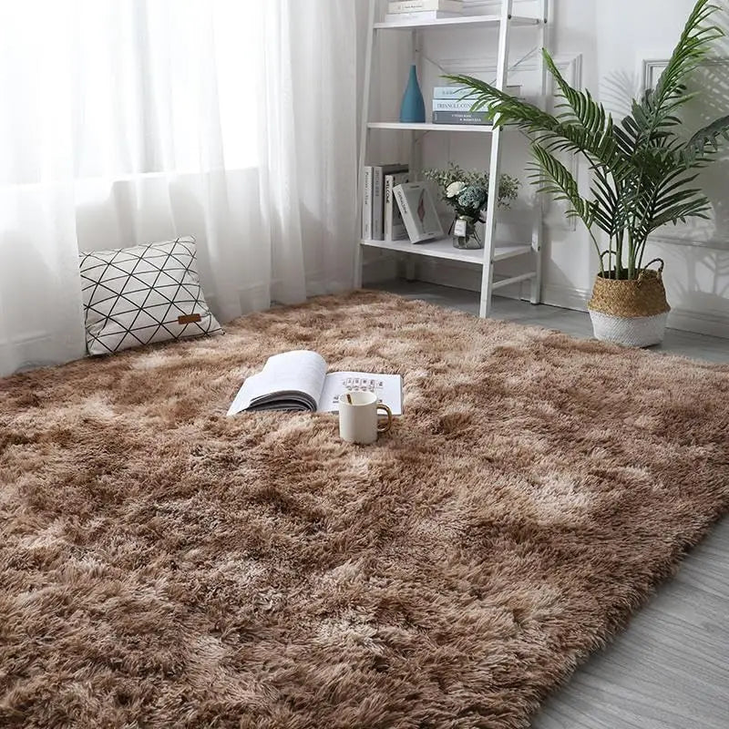 Tie-dye Soft Runner Rugs for Bedroom Living Room Plush Fluffy Mat Shag Furry Area Carpet Anti-Slip for Girls Room Home Decorat