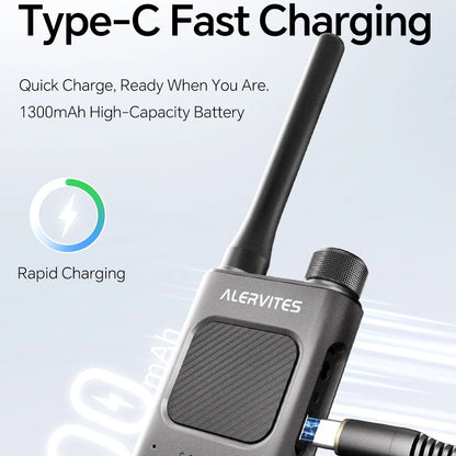 ALERVITES AT2 Public Network Walkie Talkie Unlimited Global Communication Range Ultra-thin Portable Two Way Radio
