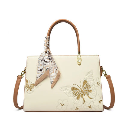 Genuine Brand  Women Bags Luxury  PU Leather  Embroidery Shoulder Bags Crossbody Messenger Bags for Women Casual Tote Sac A Main