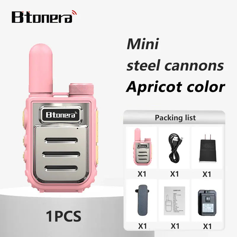 BTONERRA BT230  Mini Walkie Talkie TYPE-C Rechargeable  Handheld  1-3km Radio Transceiver Interphone Child Christmas Toys Gifts