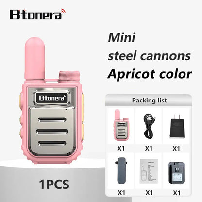 BTONERRA BT230  Mini Walkie Talkie TYPE-C Rechargeable  Handheld  1-3km Radio Transceiver Interphone Child Christmas Toys Gifts