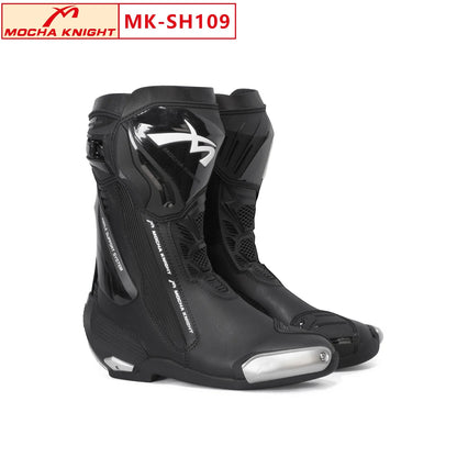 BENKIA Mocha Motorcycle Track Riding Boots CE Certification Professional Racing Botas BENKIA Waterproof Boots High Quality SH109