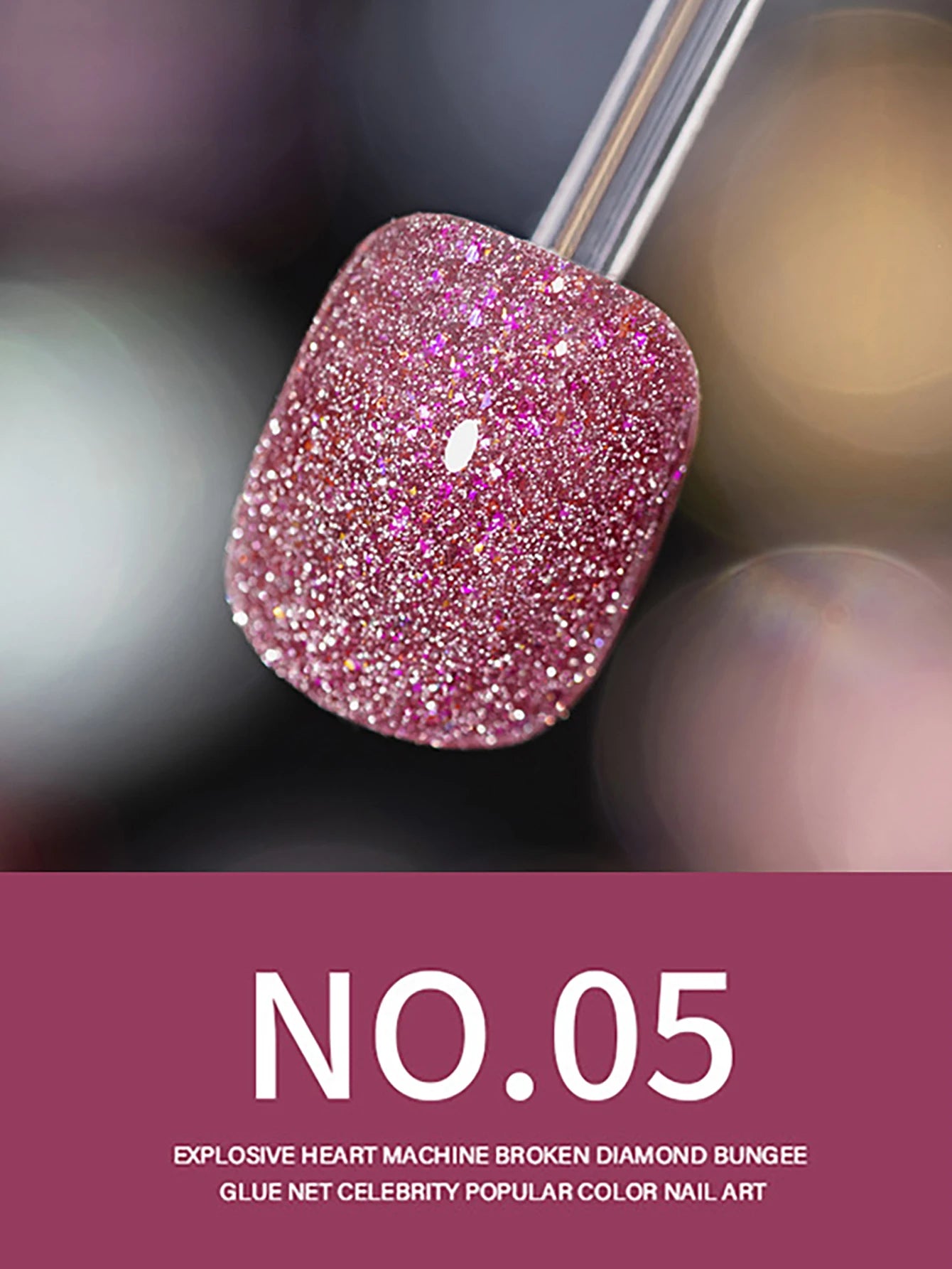 1-24pcs WS Romantic Purple Cat Eye Gel Nail Polish New Style Super Flash Versatile Whitening Purple Glass Bead Cat Nail Salon