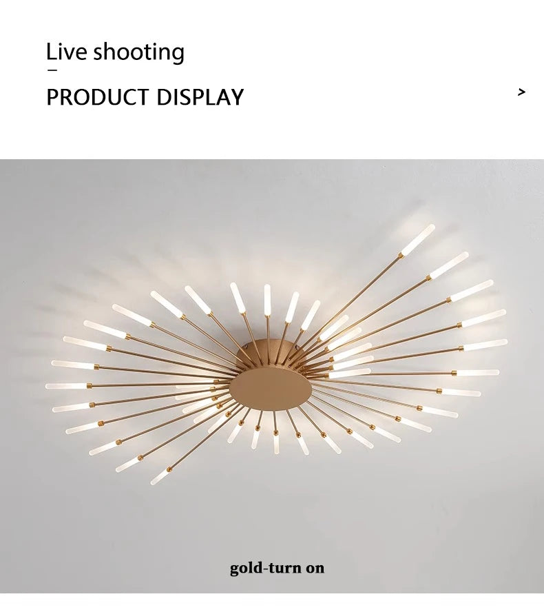 Modern Firework s Led Ceiling Lamp Creativity Living Dining Room Ceiling Chandelier Home Lighting Bedroom Light Luster Luminaire