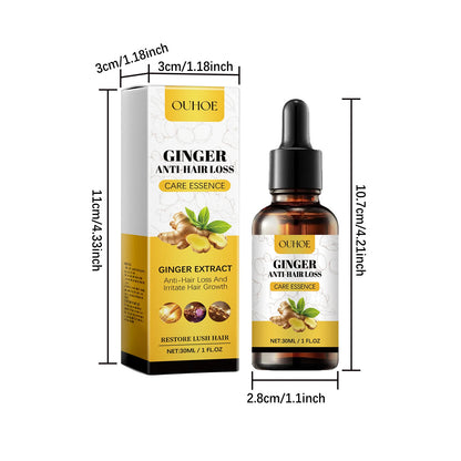 Ginger Hair Growth Essential Oil Anti-loss Hair Treatment Hair Regrowth Oil Fast Hair Promoting Regeneration Hair Care Women Men