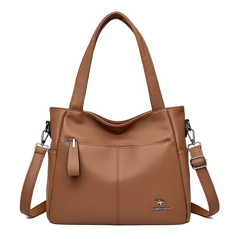 High Quality Soft Leather Shoulder Crossbody Bags For Women Large Capacity Luxury Bag Brand Designer Casual Handbag Sac A Main
