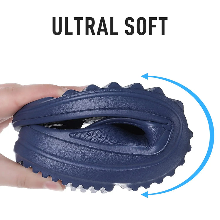 Shevalues Men's Orthopedic Sandals Fashion Couples Beach Flip Flop Summer Outdoor Soft Sandals With Arch Support Bathroom Slides