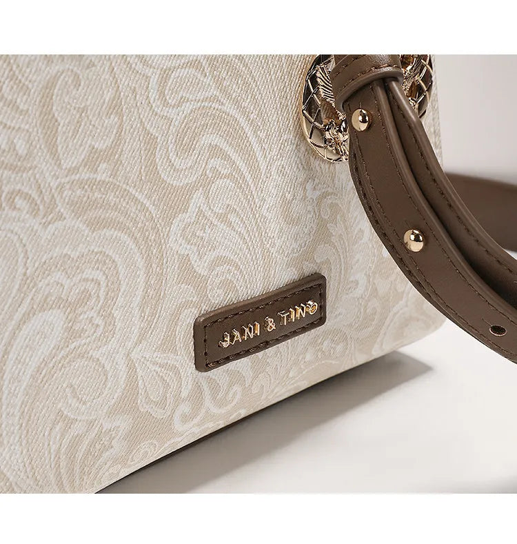 Luxury and Versatile Handheld Square Bag with Delicate Embroidery and High Quality Metal Pendant Women New Fashion Crossbody Bag