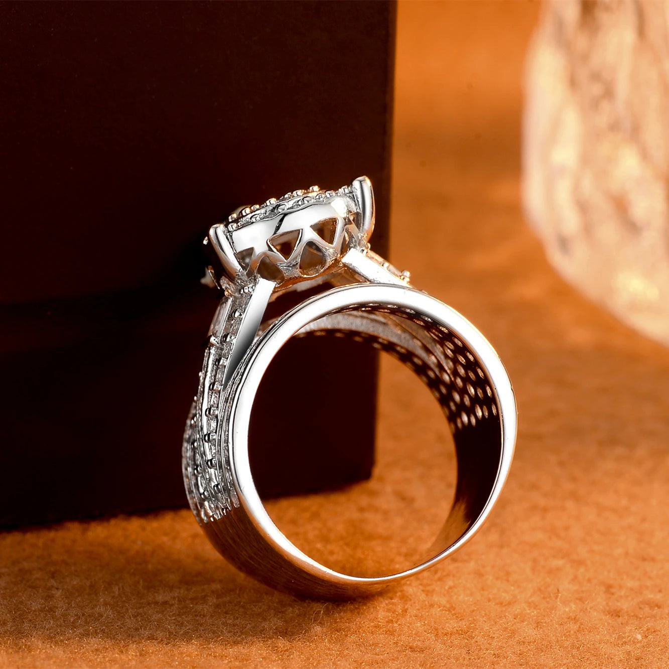 2026 New Luxury Full Diamond Ring - Exquisite Waterdrop Zircon Shaped Men's and Women's Party Jewelry Anniversary Gift