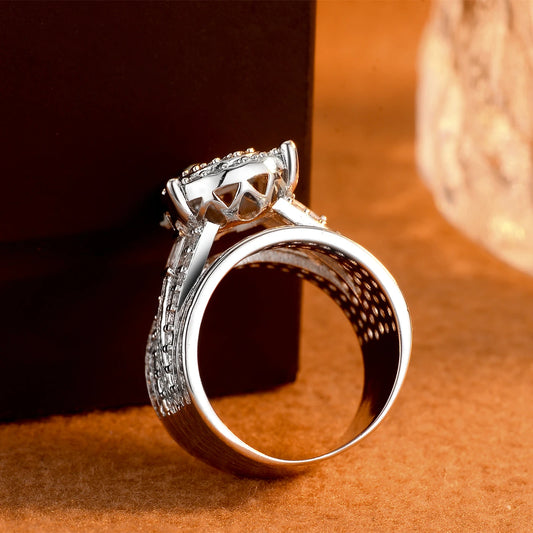 2026 New Luxury Full Diamond Ring - Exquisite Waterdrop Zircon Shaped Men's and Women's Party Jewelry Anniversary Gift