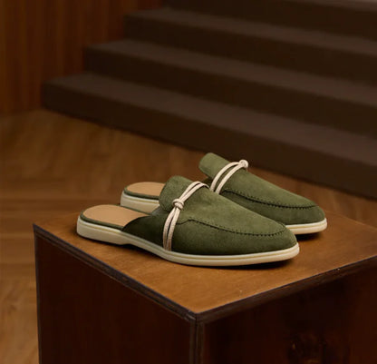 Designer Luxury Middle East Tassel Suede Leather Loafers for Women 2025 Slip On Slippers Flat Work Walking High Quality Shoes