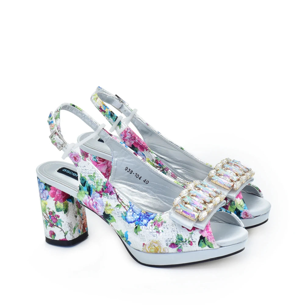 New Arrival Women Shoes and Bag Set To Match African Ladies Bag and Shoe Set Nigeria Party Pumps Decorated with Rhinestone