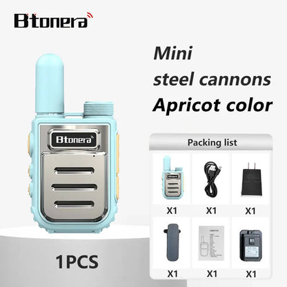BTONERRA BT230  Mini Walkie Talkie TYPE-C Rechargeable  Handheld  1-3km Radio Transceiver Interphone Child Christmas Toys Gifts