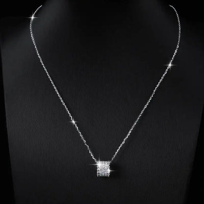 SG D VVS1 Moissanite Necklace 925 Sterling Silver Waist Pendant Necklace For Women Collarbone Chain Luxury Jewelry Gift