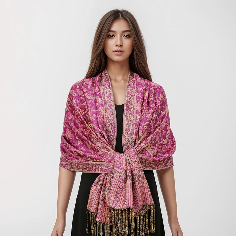 2024 Luxury Brand Cashmere Women Scarf Printed Winter Warm Shawl and Wraps Pashmina Bandana Long Jacquard Paisley Female Foulard