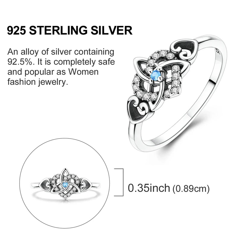 Original 925 Sterling Silver Ring Sun Star Moon Love Bowknot Sunflower Ring For Women Wedding Anniversary Ring Jewelry Gift