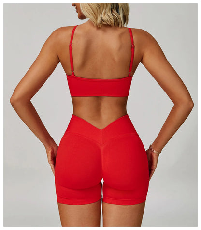2/3PCS Seamless Sport Yoga Set Women's Breathable High Waist Fitness Sportwear Women Sports Underwear Set Gym Workout Clothes