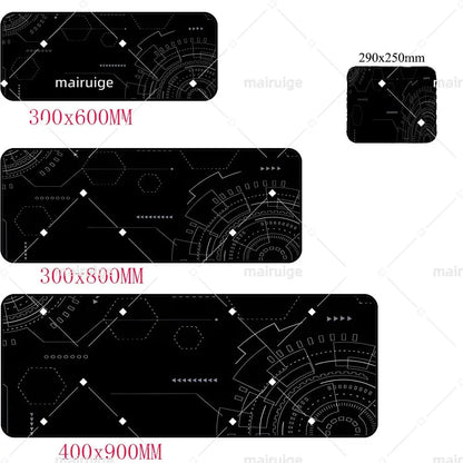 Mouse Pad Gaming Accessory Mechanical Drawing Large HD Mousepad XXL MousePad Natural Rubber Carpet Non-Slip Table Mat Office Rug