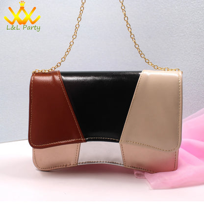 2024 Summer New Fashion Italian Women Shoes and Bag Set in Dark Purple Color Mature Style Comfortable Heels for Wedding