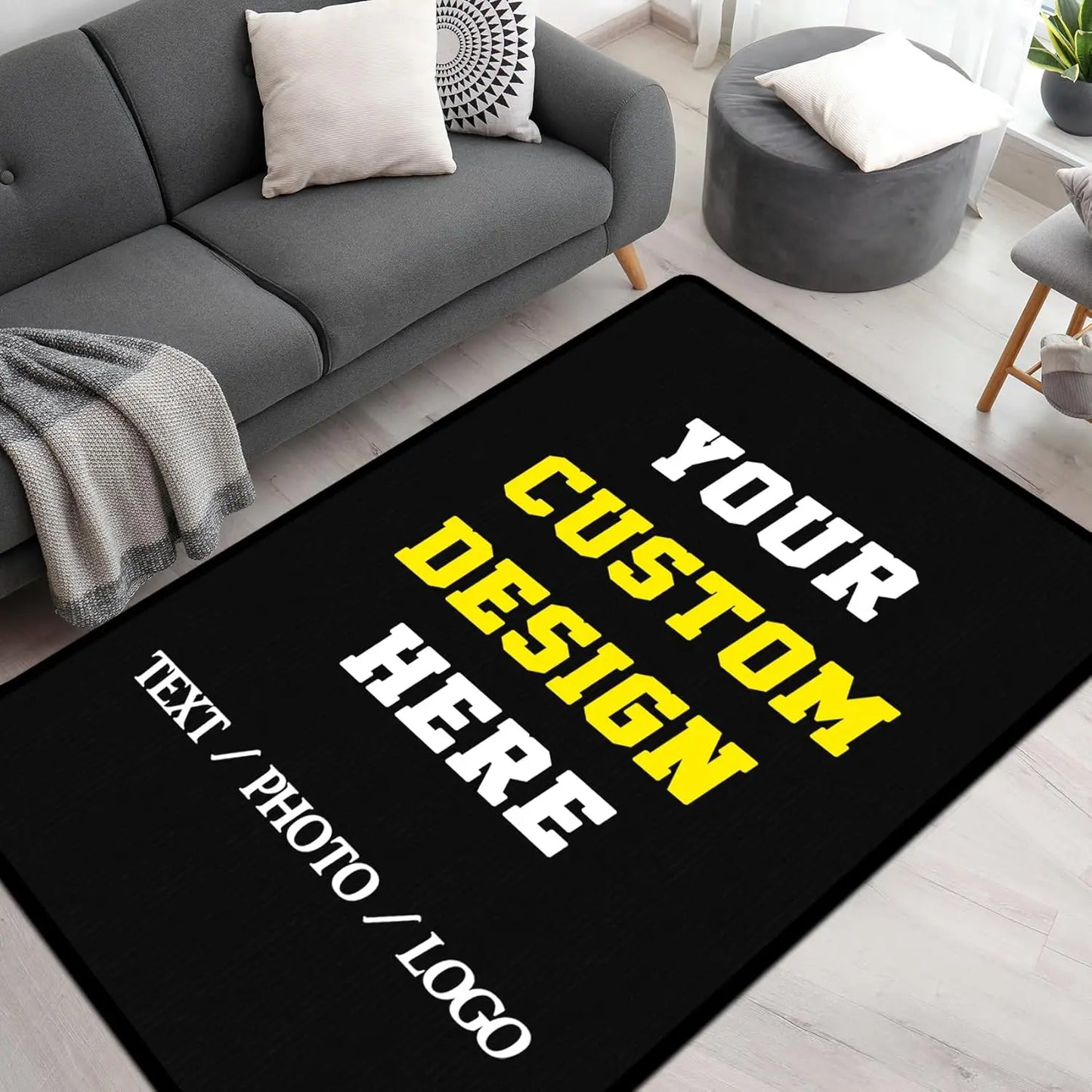 Custom Rug with Logo Customized Door Mat Custom Carpet Personalized Area Rug for Bedroom Bathroom Entrance Decorative